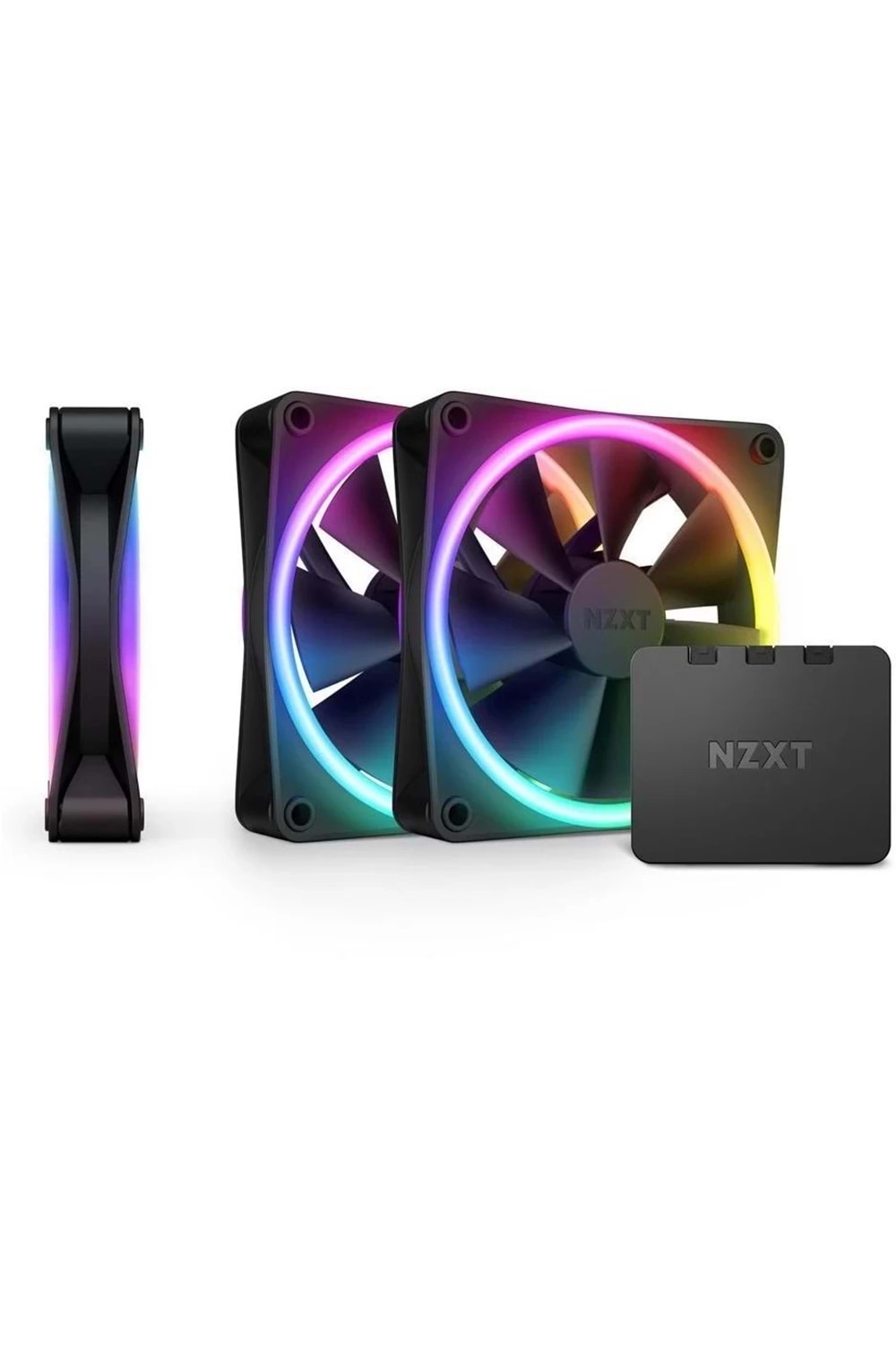 NZXT RF-D12TF-B1 NZXT F120 RGB Duo Black 120 mm Fan(3'lü Set)