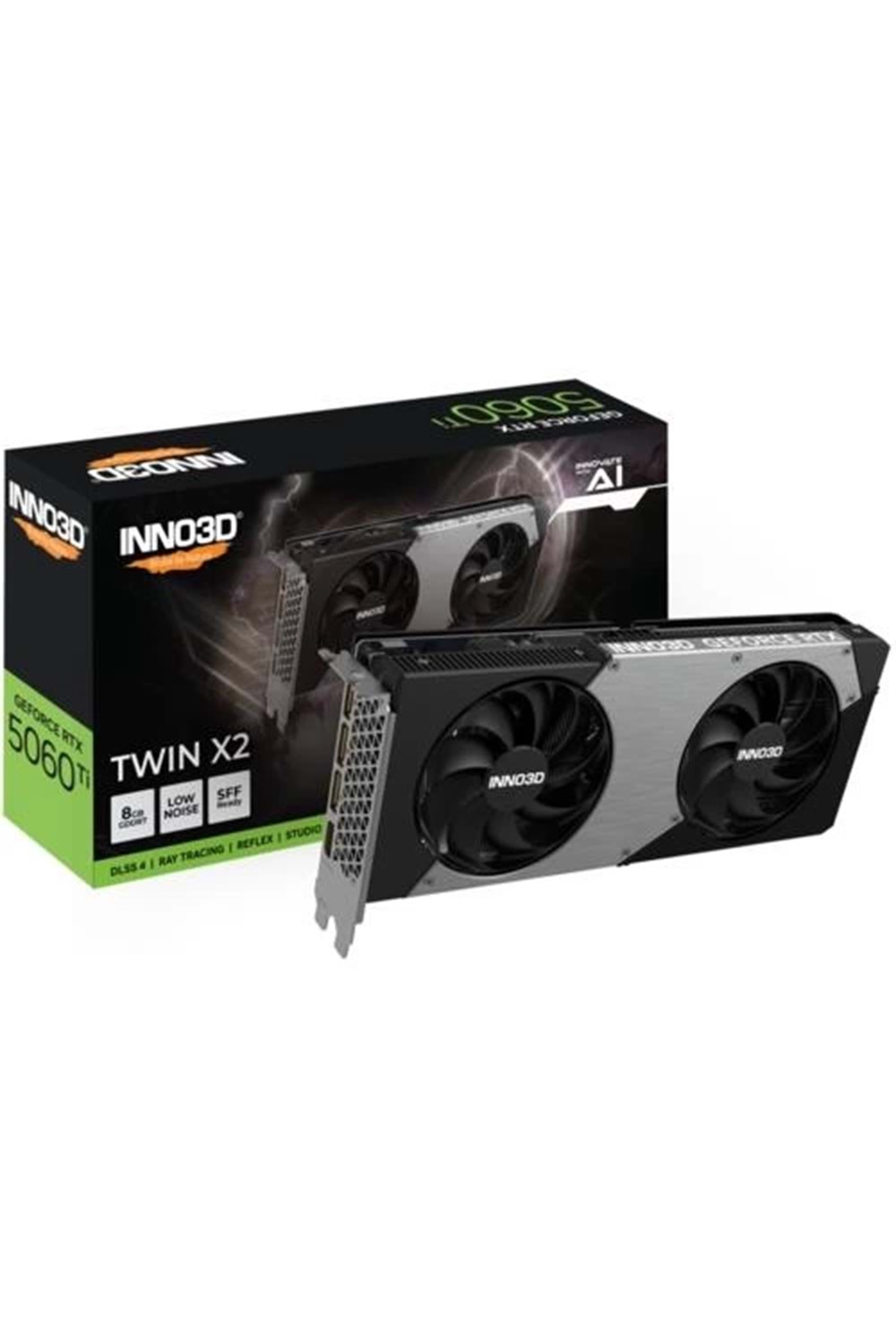 EKRAN KARTI Inno3D RTX5060Ti 8GB Twin X2 128Bit GDDR7 3xDP, HDMI