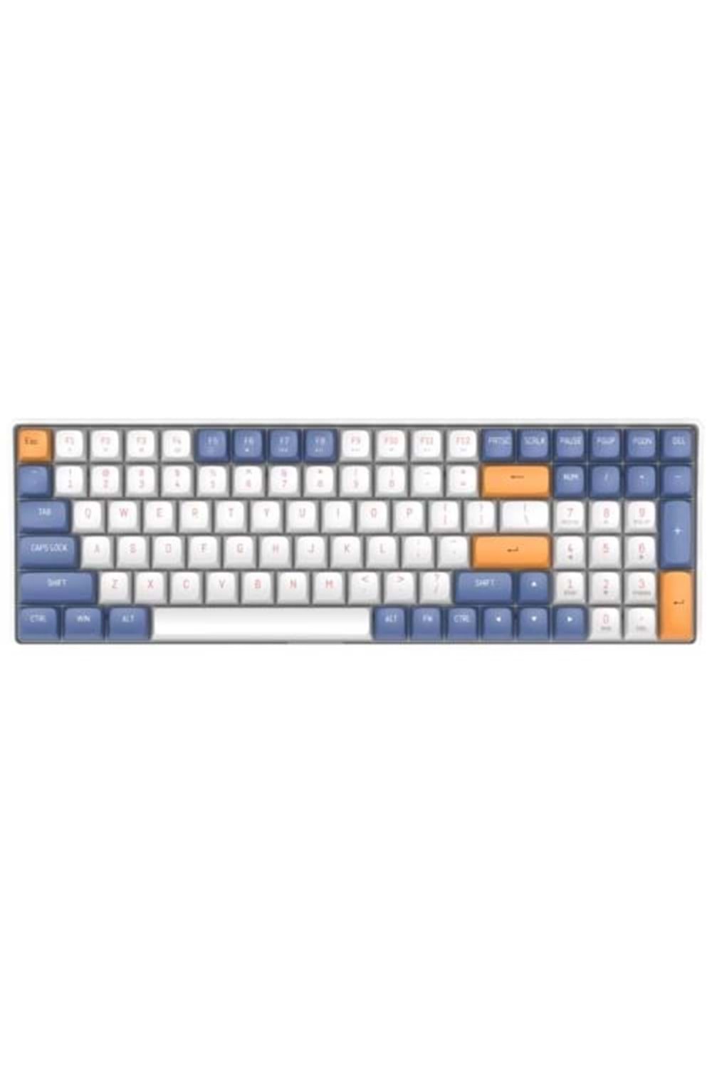 AIGO A100 Mavi Mekanik Yellow Switch Kablolu/Kablosuz Us Layout