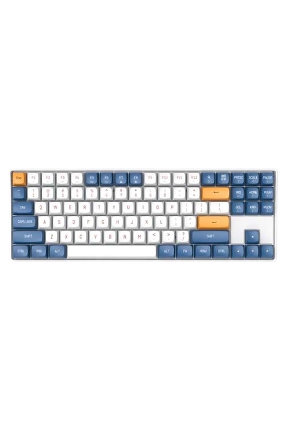 KLAVYE AIGO A87 Mavi Mekanik Yellow Switch Kablolu/Kablosuz Us Layout