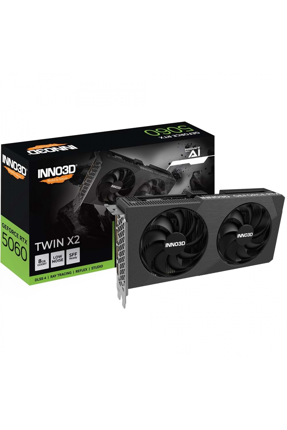 Ekran Kartı Inno3D RTX5060 8GB Twin X2 128Bit GDDR7 3xDP, HDMI