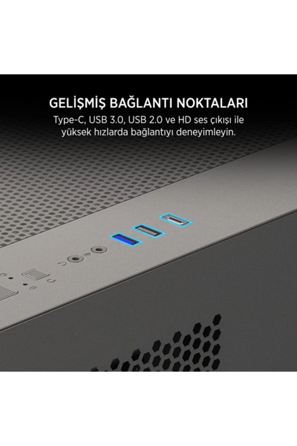 James Donkey Stark S700 3xARGB Temperli Cam 650W 80+ Bronze mATX Siyah