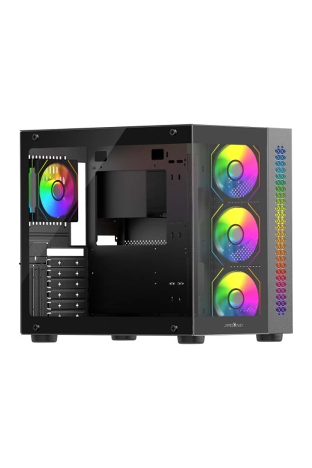 Kasa James Donkey Stark S800 4xARGB Temperli Cam ATX Siyah