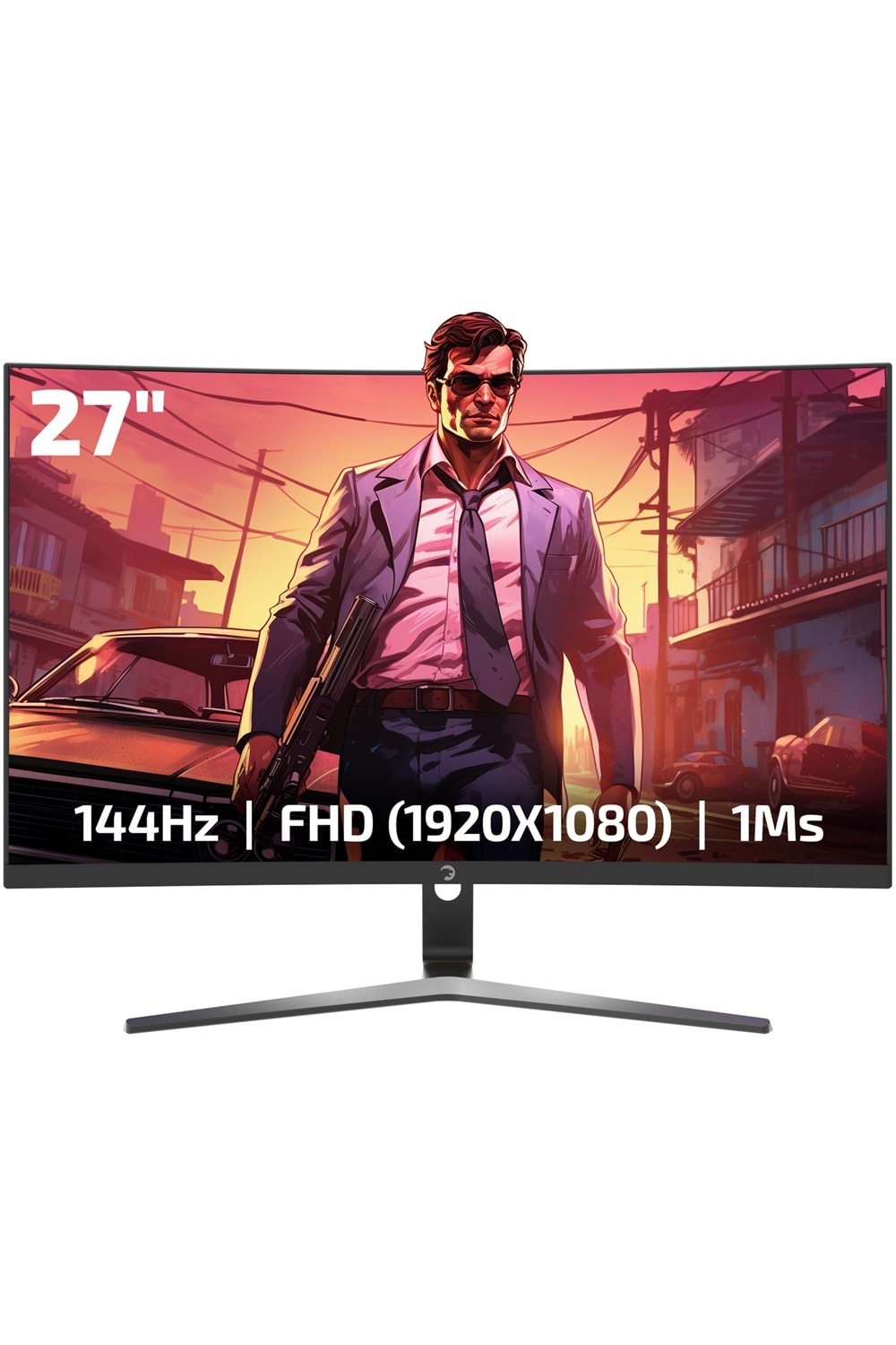 Monitor GamePower 27'' Vivid F20 Curved RGB 144Hz 1ms FHD Hoparlör