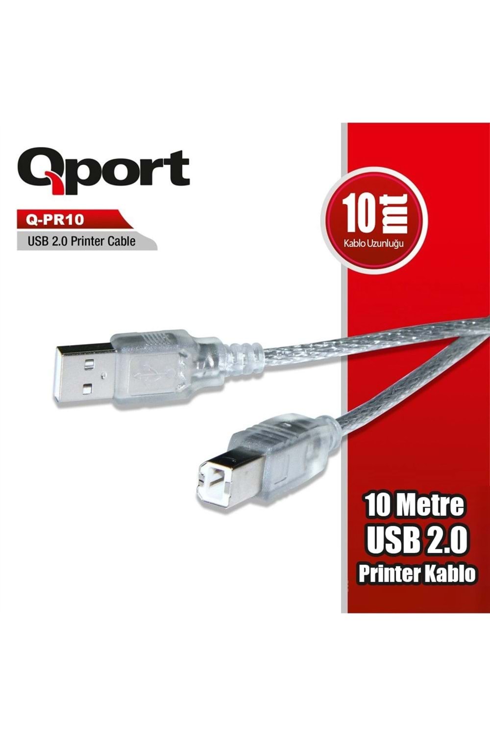 Kablo Qport Q-PR10 2.0 10mt Yazıcı Kablosu