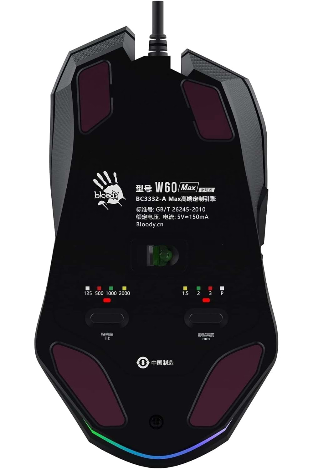 Bloody W60 Max S.Black 10K Cpi Opt.Rgb-Uc3&4 Aktif