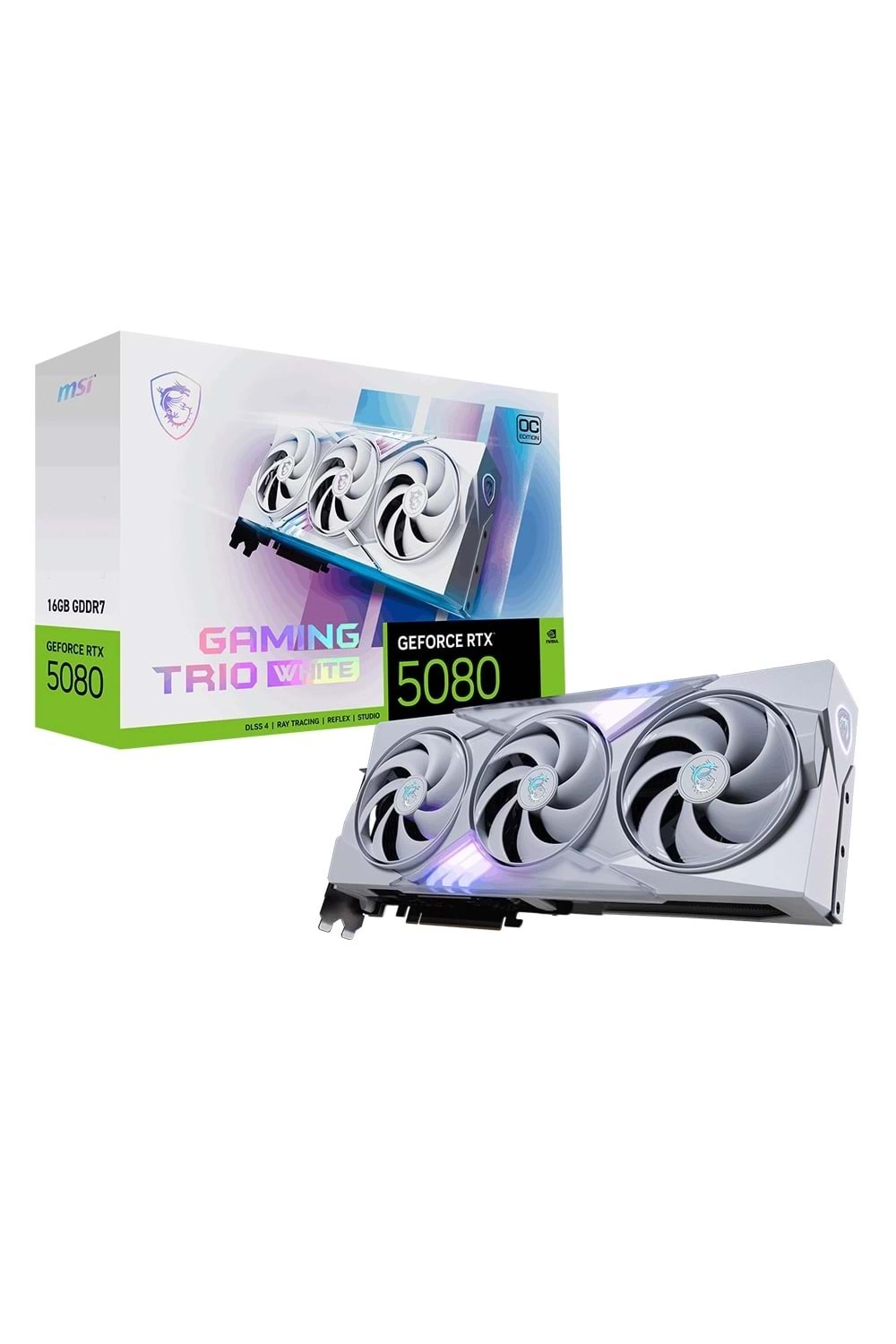 Ekran Kartı Msi Rtx5080 16GB Gaming Trio OC White 16GB GDDR7 256bit