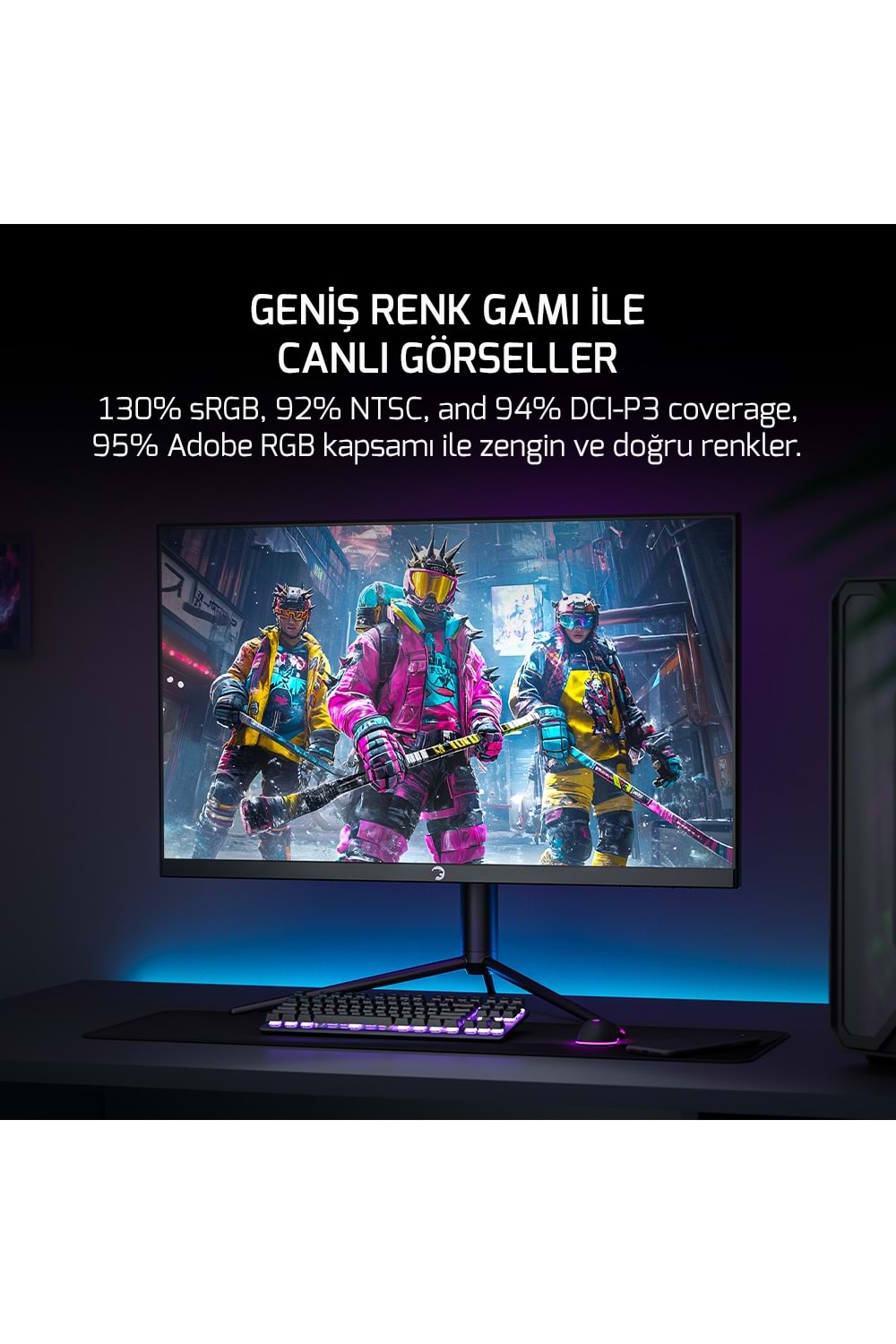 GamePower Lucid S60 27'' 0.5ms 540Hz Flat Fast IPS FHD RGB Pivot Speak