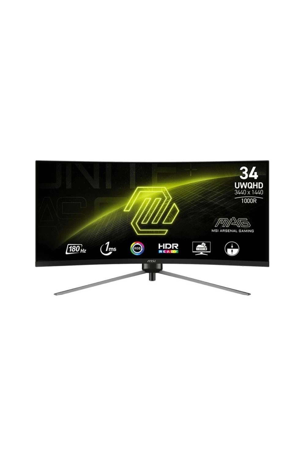 Msi 34'' Mag 345Cqr 180Hz 1Ms Uwqhd 3440x1440 Va Curved Gaming