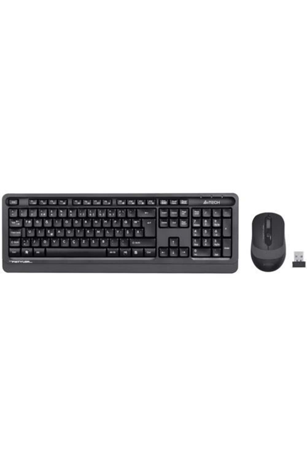 KABLOSUZ KLAVYEMOUSE A4TECH FG1010 F GRİ TR LAYOUT
