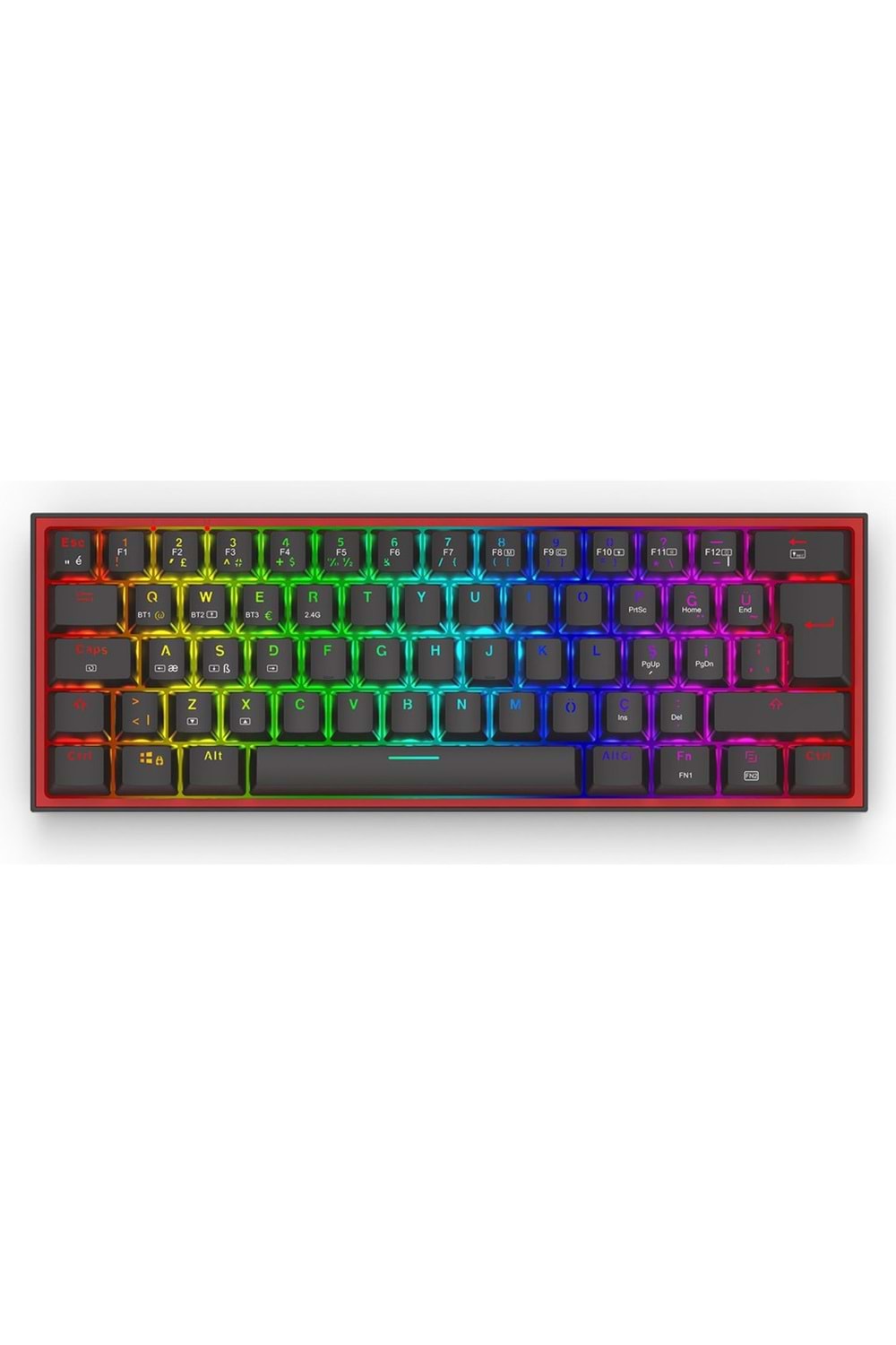 Redragon K616 Fizz Pro RGB Red Switch Kablosuz Siyah Compact Tr Layout