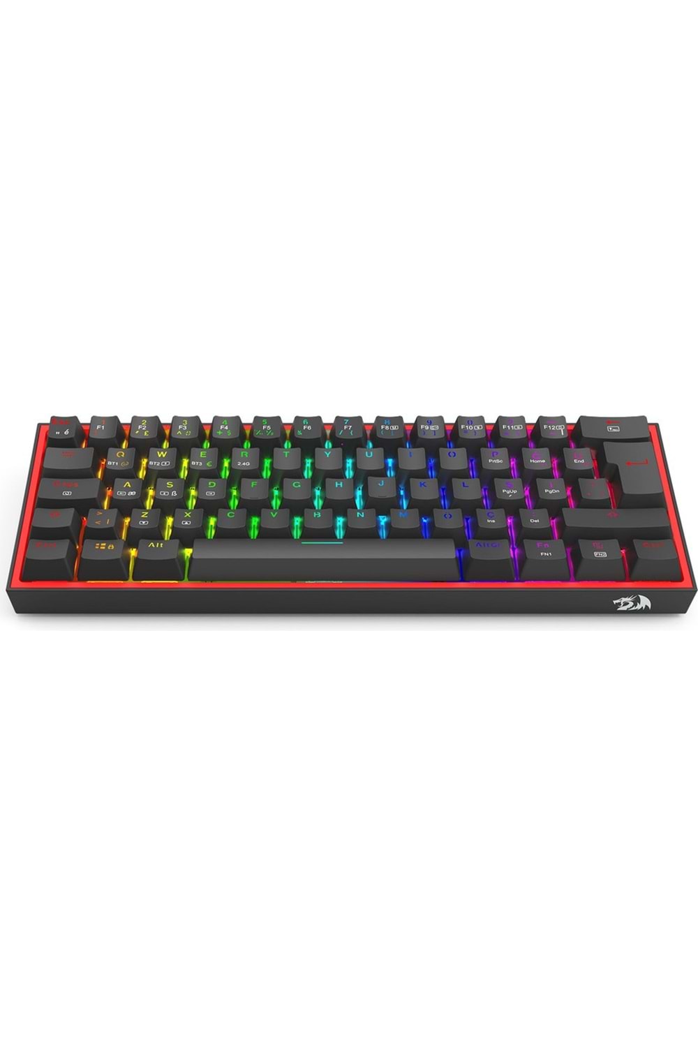 Redragon K616 Fizz Pro RGB Red Switch Kablosuz Siyah Compact Tr Layout