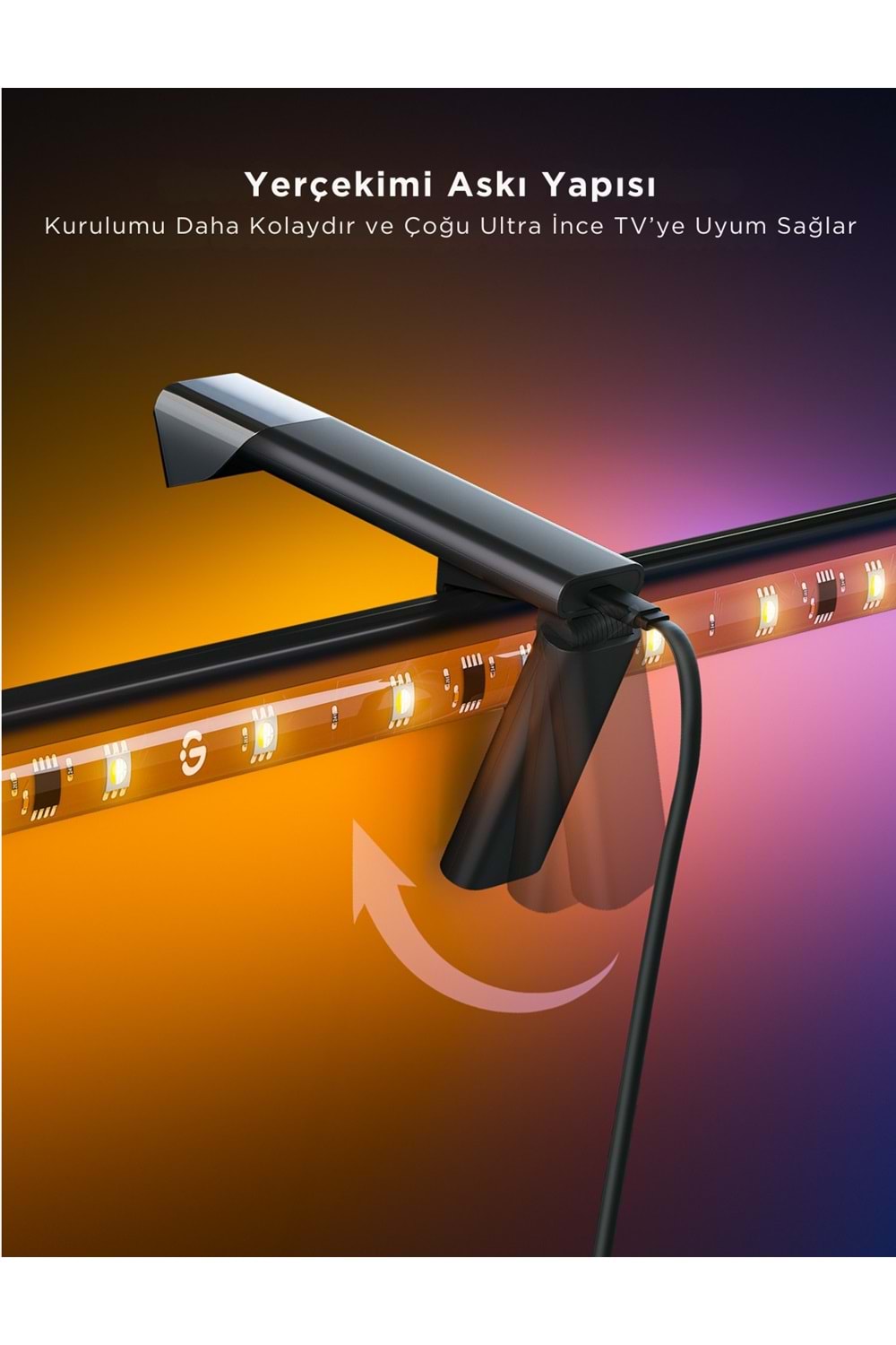 Govee Envisual T3 Lite TV Arkası Led Şerit Renk Ambiyans Aydınlatma H6