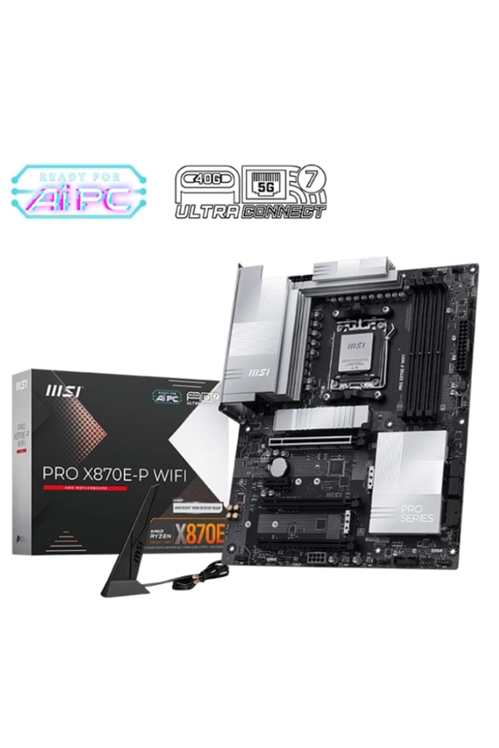 Anakart Msi Pro X870E-P Wifi Ddr5 Am5 Ddr5 8200+(Oc)Mhz Atx
