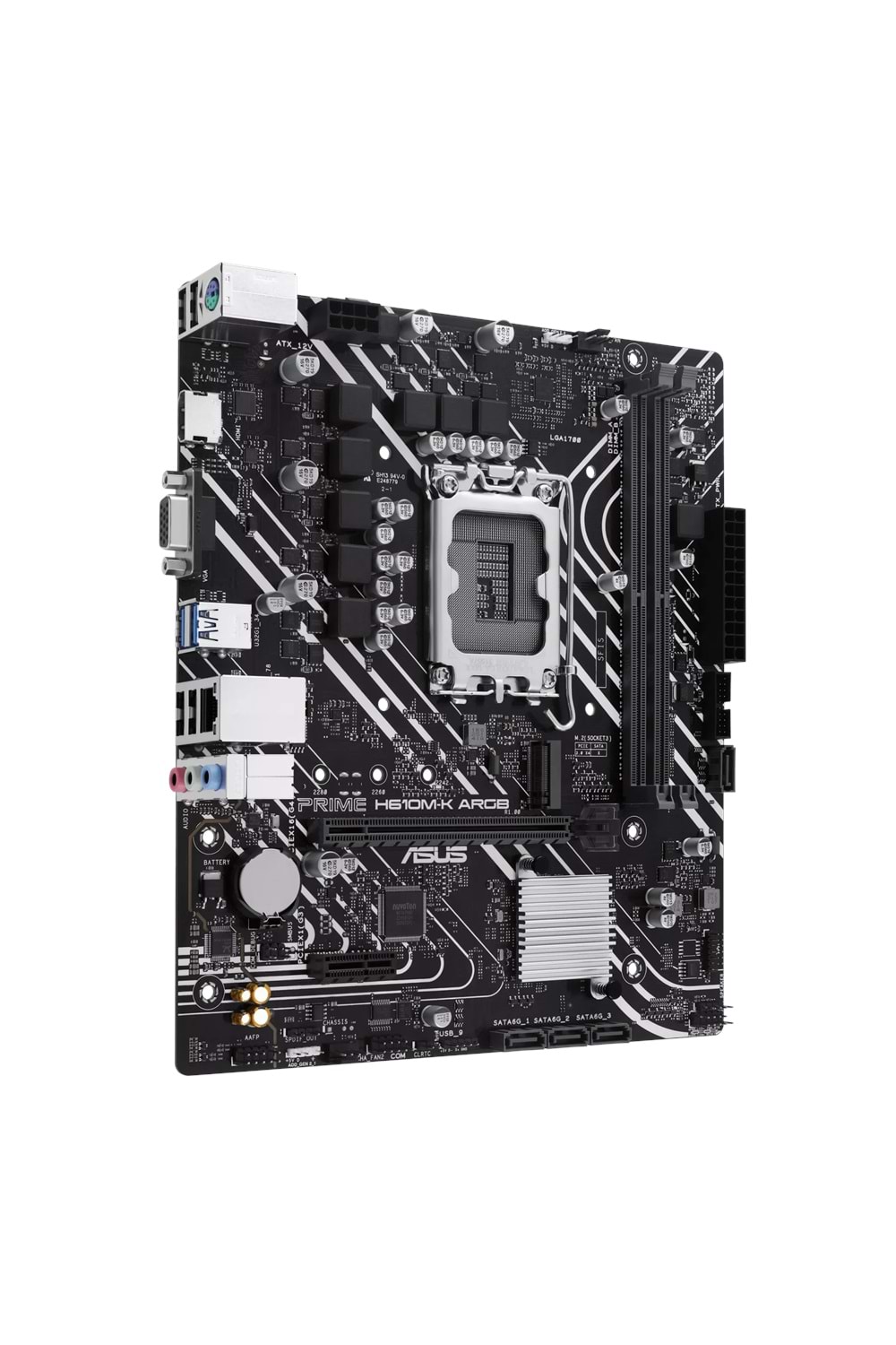 Anakart Asus Prime H610M-K Argb Ddr5 5600Mhz Usb 3.2 Matx 1700p