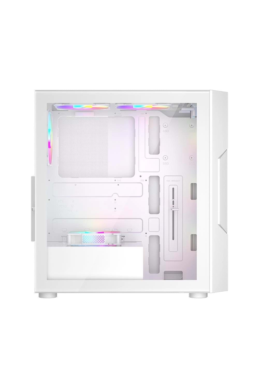 1St Player Trilobite T7 Beyaz 650W 80+ Argb 4X12Cm Fan Temperli Cam Me