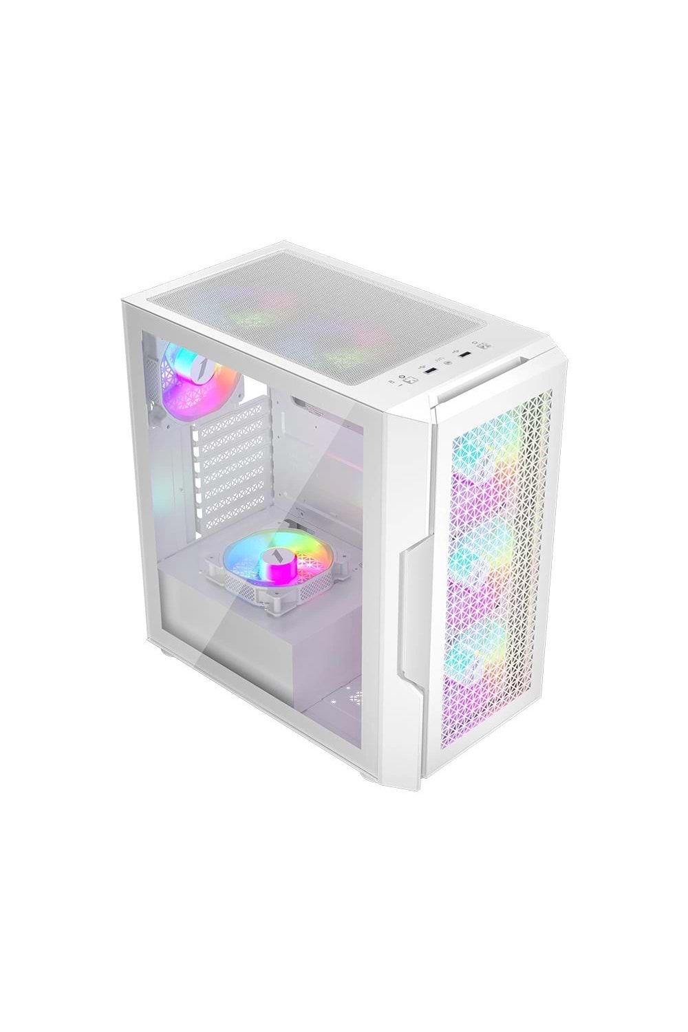 1St Player Trilobite T7 Beyaz 650W 80+ Argb 4X12Cm Fan Temperli Cam Me