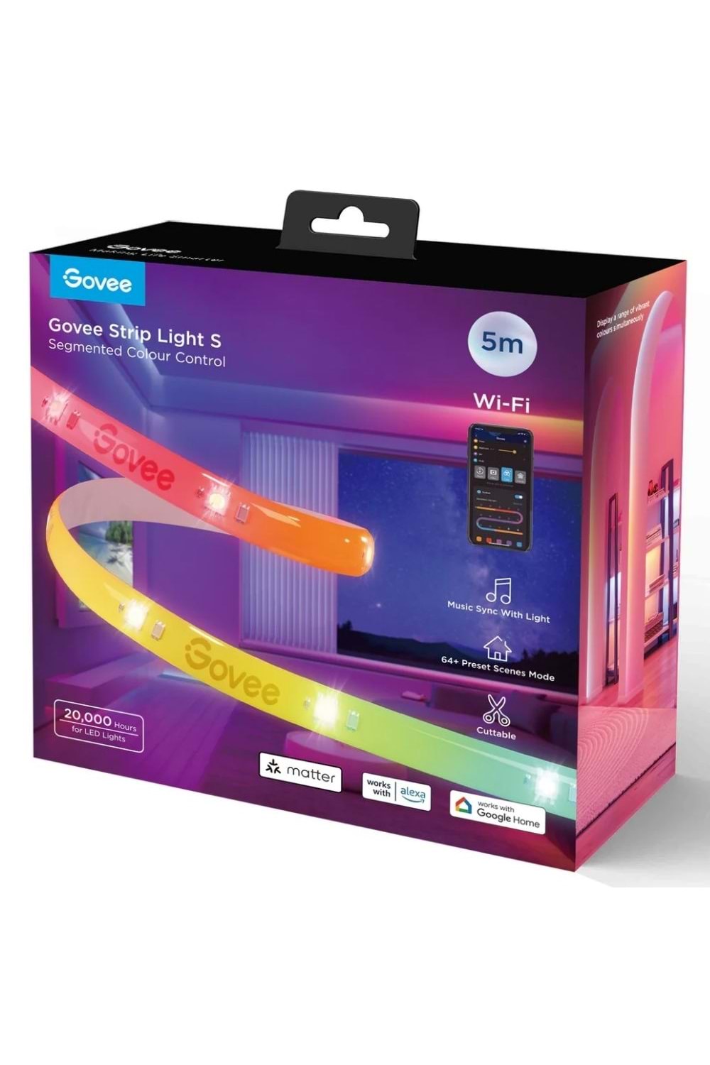 Govee H612A RGBICW Koruyucu Kaplamalı LED Şerit 5mt