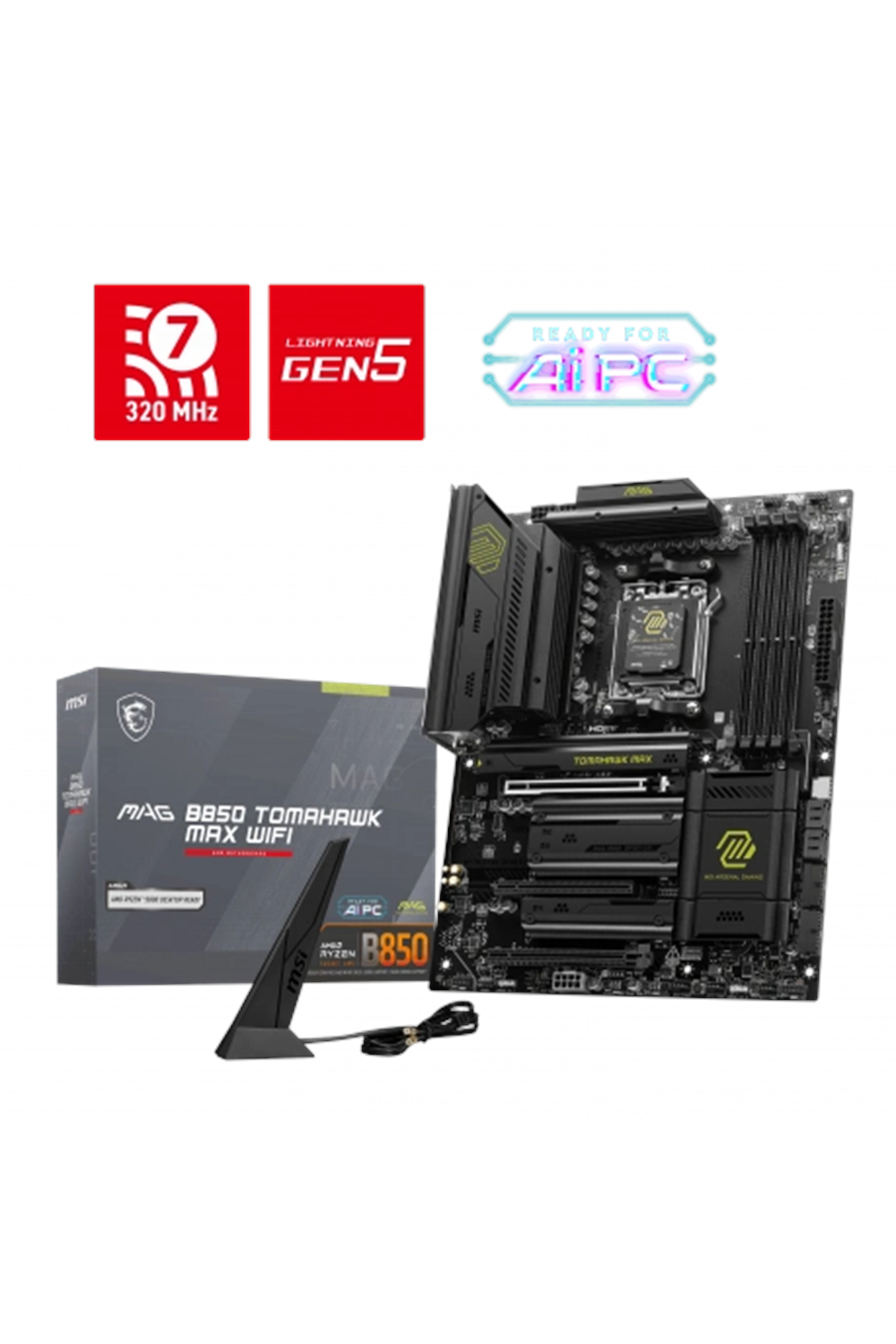 Msi Mag B850 Tomahawk Max Wifi Ddr5 8400Mhz(Oc) Hdmi Am5