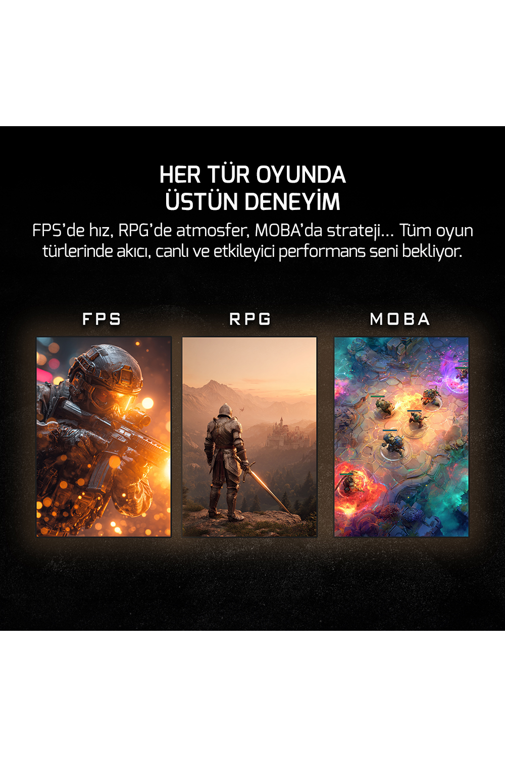 Monitör GamePower Lunis L90 27'' 260Hz 0.5Ms Fast IPS QHD 2K RGB Pivot