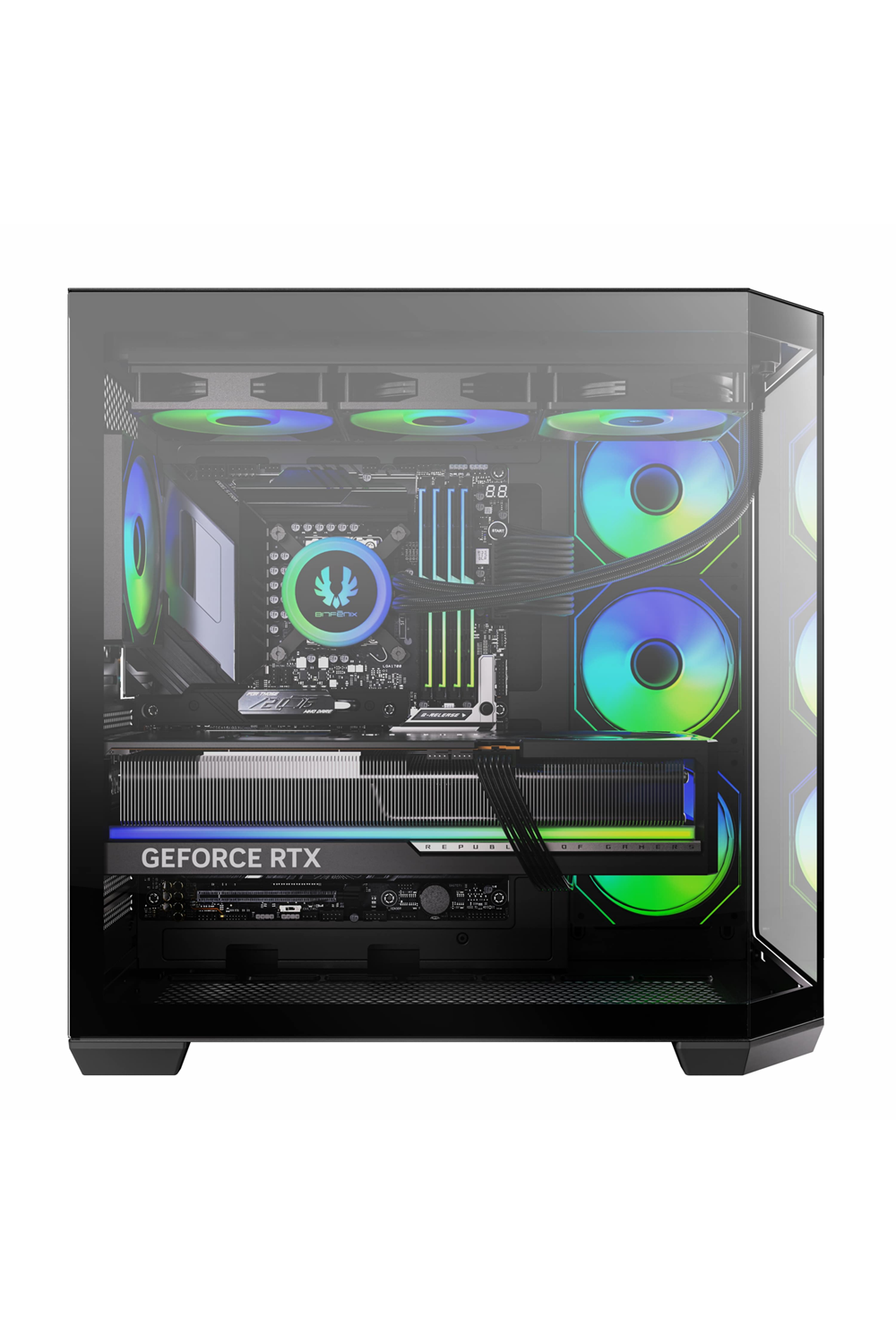 Bitfenix Mirror T10 Black 850W 80+ Bronze 4x120mm ARGB Fan ATX Ayn