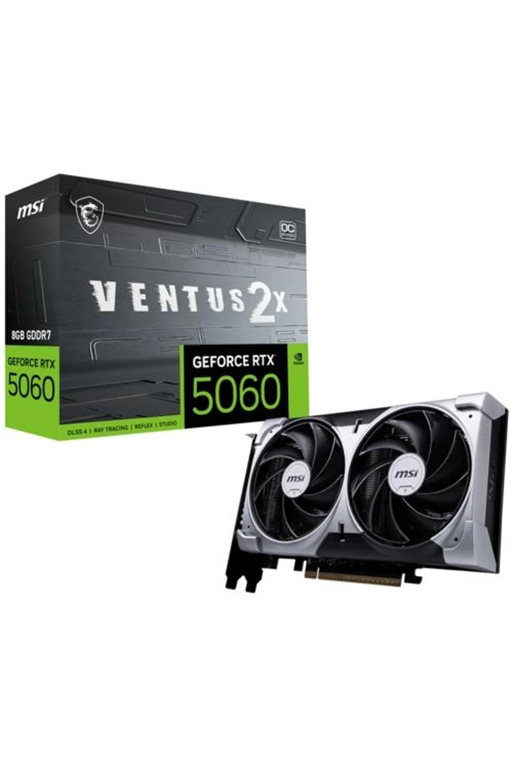 Ekran Kartı Msi Geforce Rtx5060 8GB Ventus 2X Oc Gddr7 128Bdx12