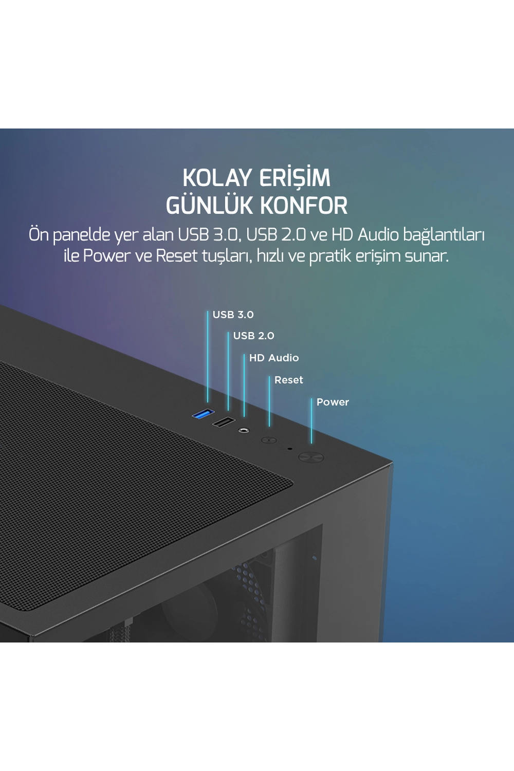 GamePower Warcry Selsei 4xARGB Fan Led Strip 750W 80+ Bronze ATX Gamin