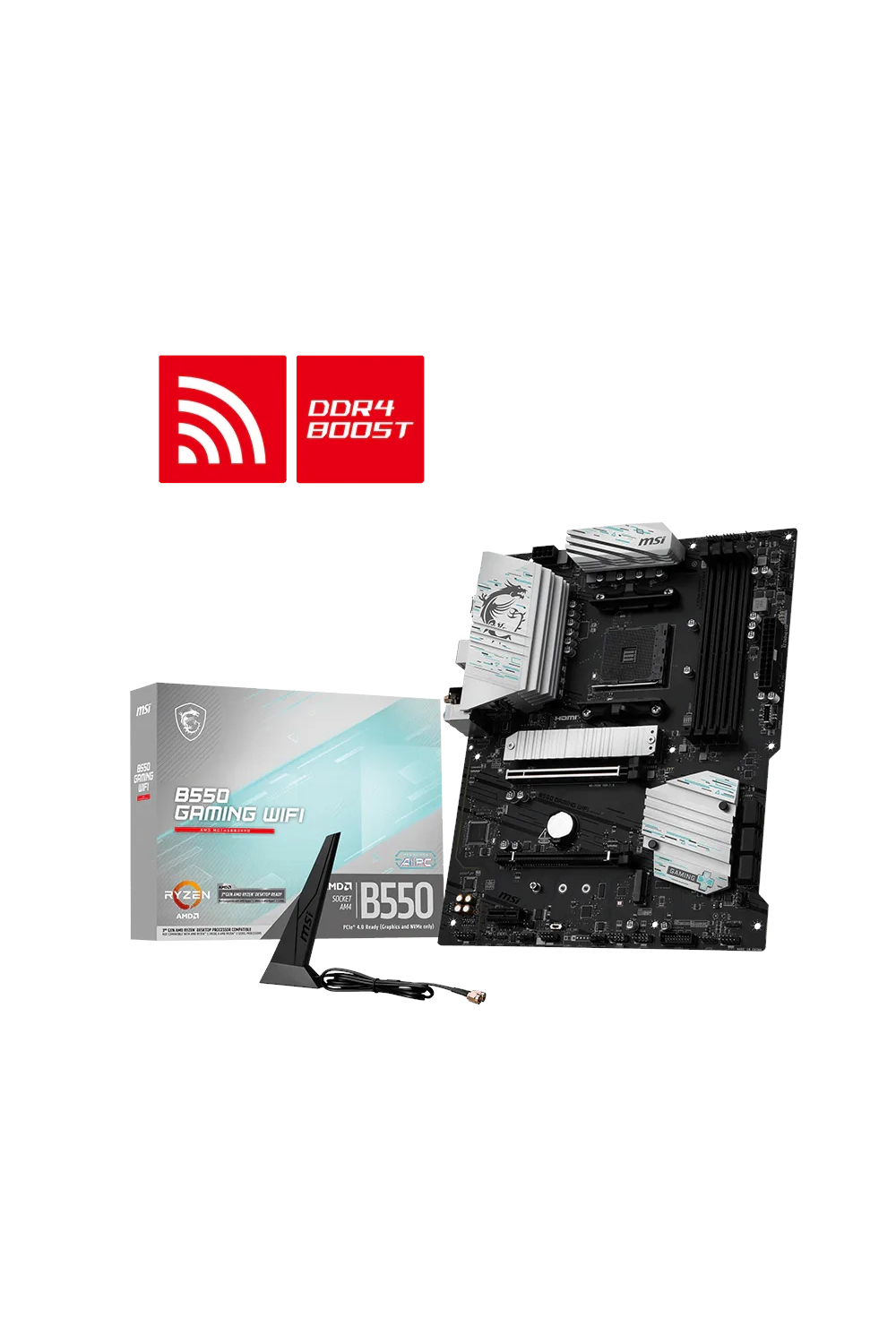 Msi B550 Gaming Wifi Am4 Ddr4 4866(Oc)Hdmi Dp 2X M.2 Usb 10Gbps 1G Lan