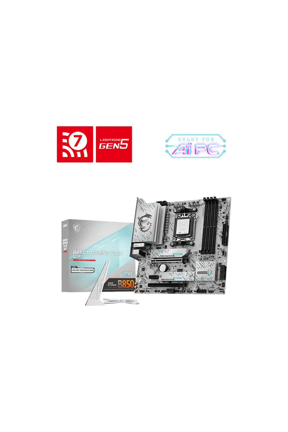 Msi B850M Gaming Plus WiFi 8200+ MT/s (OC) Wi-Fi 7 mAtx Am5