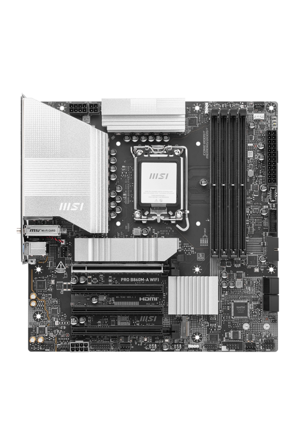 Msi Pro B860M-A WiFi DDR5 8800+(OC)MHz Wi-Fi 7 mATX 1851