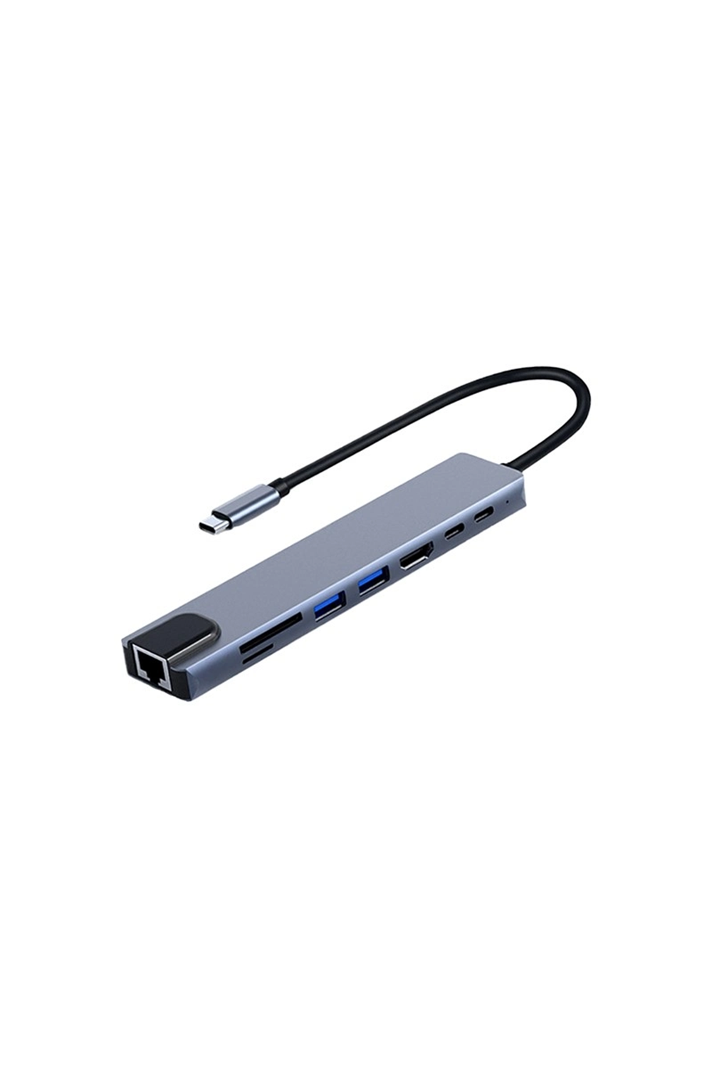 Frisby Fa-7682C Type-C 8in1 RJ45+TF/SD+HDMI+USB*2+Type-C+PD