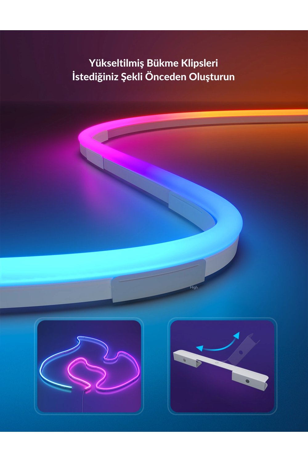 Govee Şekillendirilebilir Neon LED Şerit 2.Nesil (3MT)-Beyaz -H61D3301