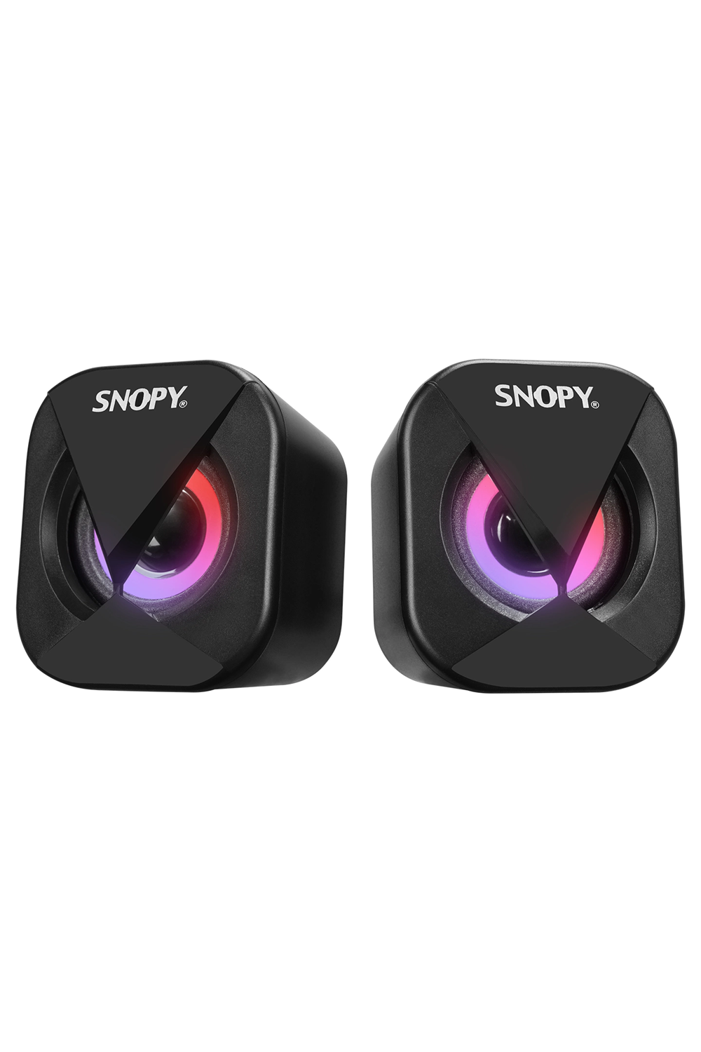 Snopy SN-83U 2.0 Mini Led Işıklı 2Wx2CH Siyah USB Gaming Hoparlör