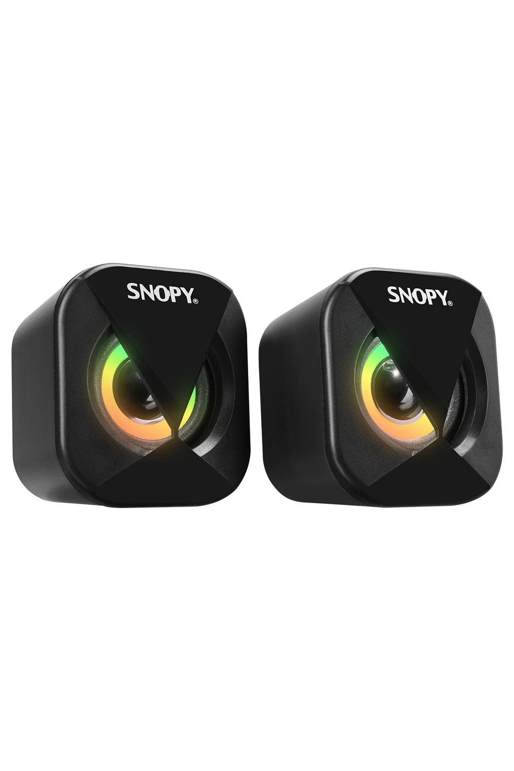 Snopy SN-83U 2.0 Mini Led Işıklı 2Wx2CH Siyah USB Gaming Hoparlör