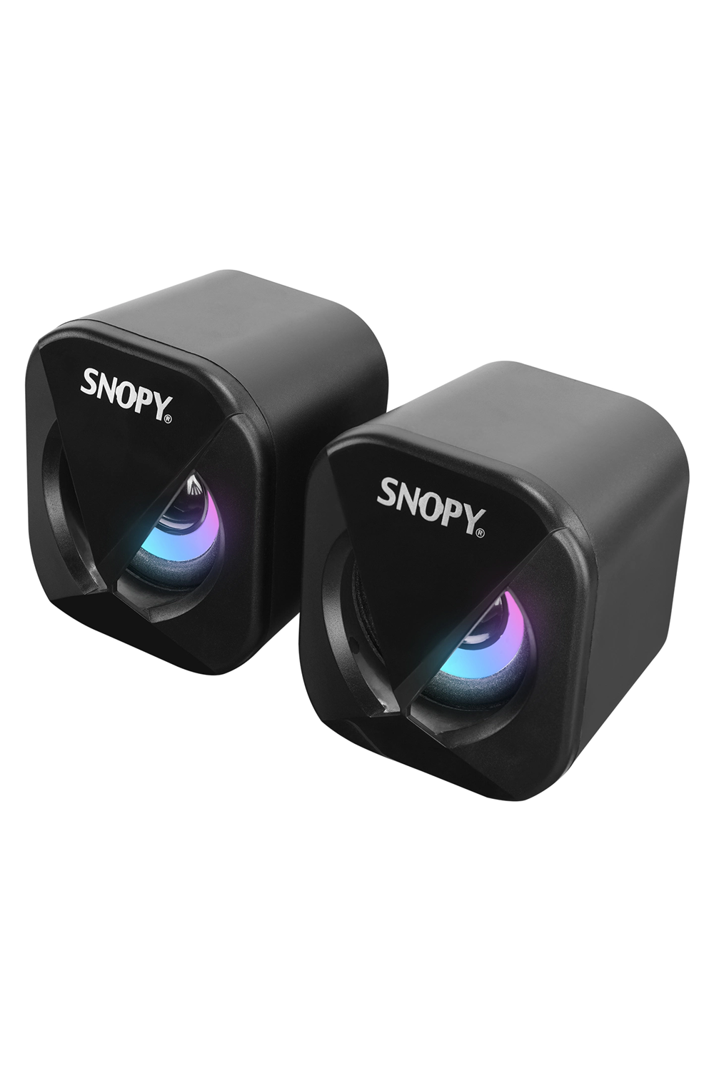 Snopy SN-83U 2.0 Mini Led Işıklı 2Wx2CH Siyah USB Gaming Hoparlör