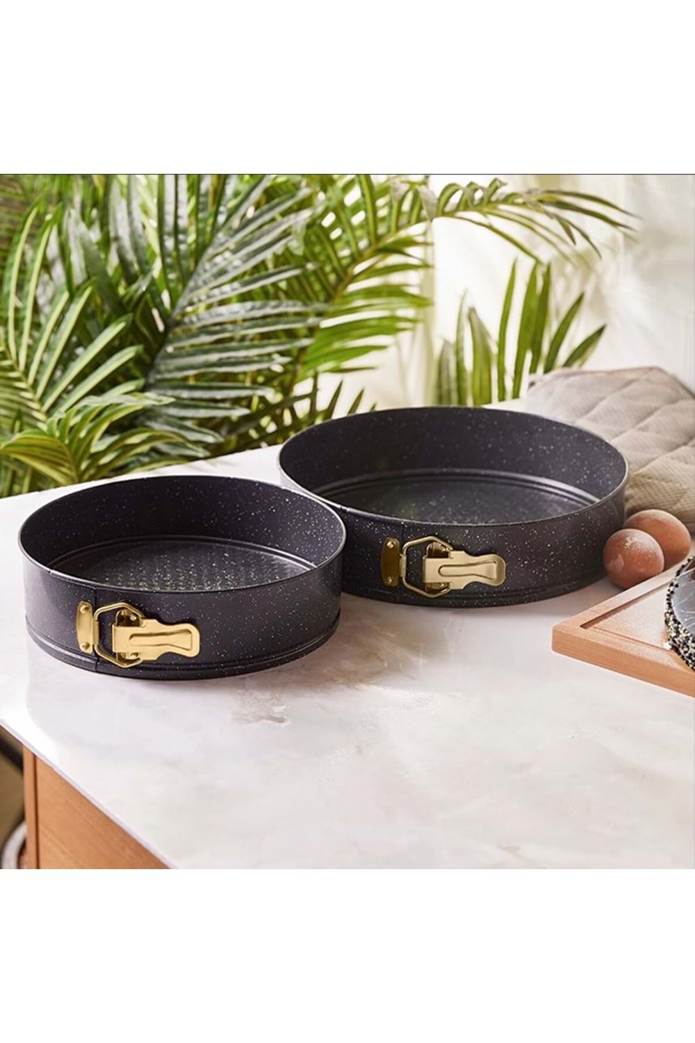 EMSAN CIRCLE 2Lİ KEK KALIBI SETİ GOLD