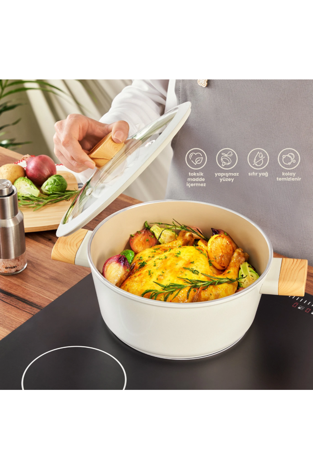 EMSAN SWISS CRYSTAL 20 CM DERİN TENCERE