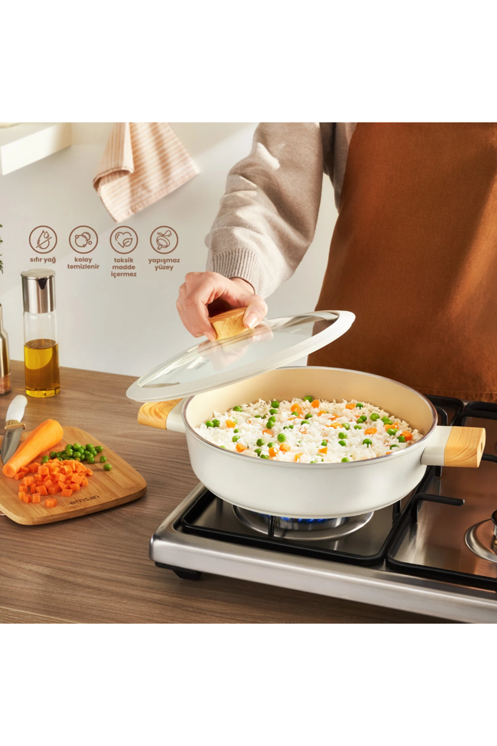 EMSAN SWISS CRYSTAL 22 CM KARNIYARIK TENCERESİ