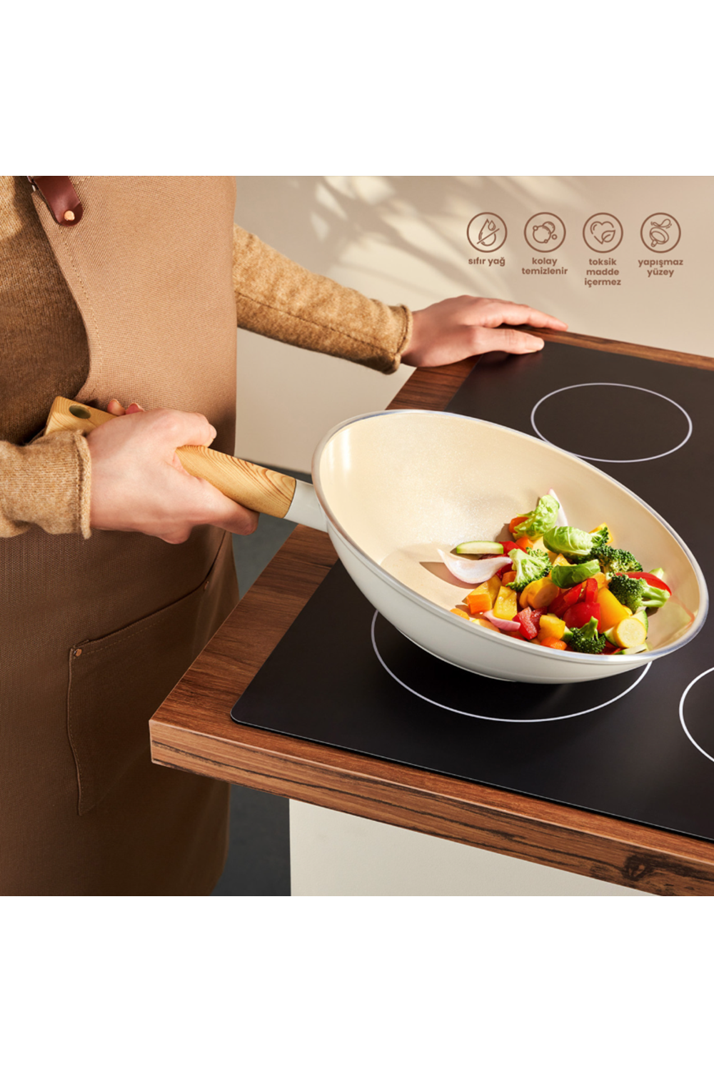 EMSAN SWISS CRYSTAL 28 CM WOK TAVASI