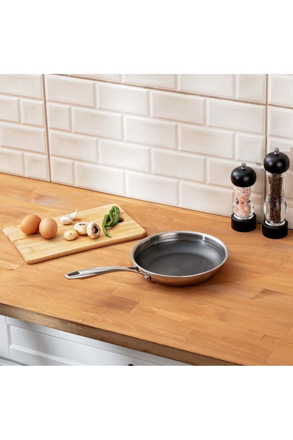 EMSAN PRO TRİ PLY TAVA 20 CM,ÇELİK