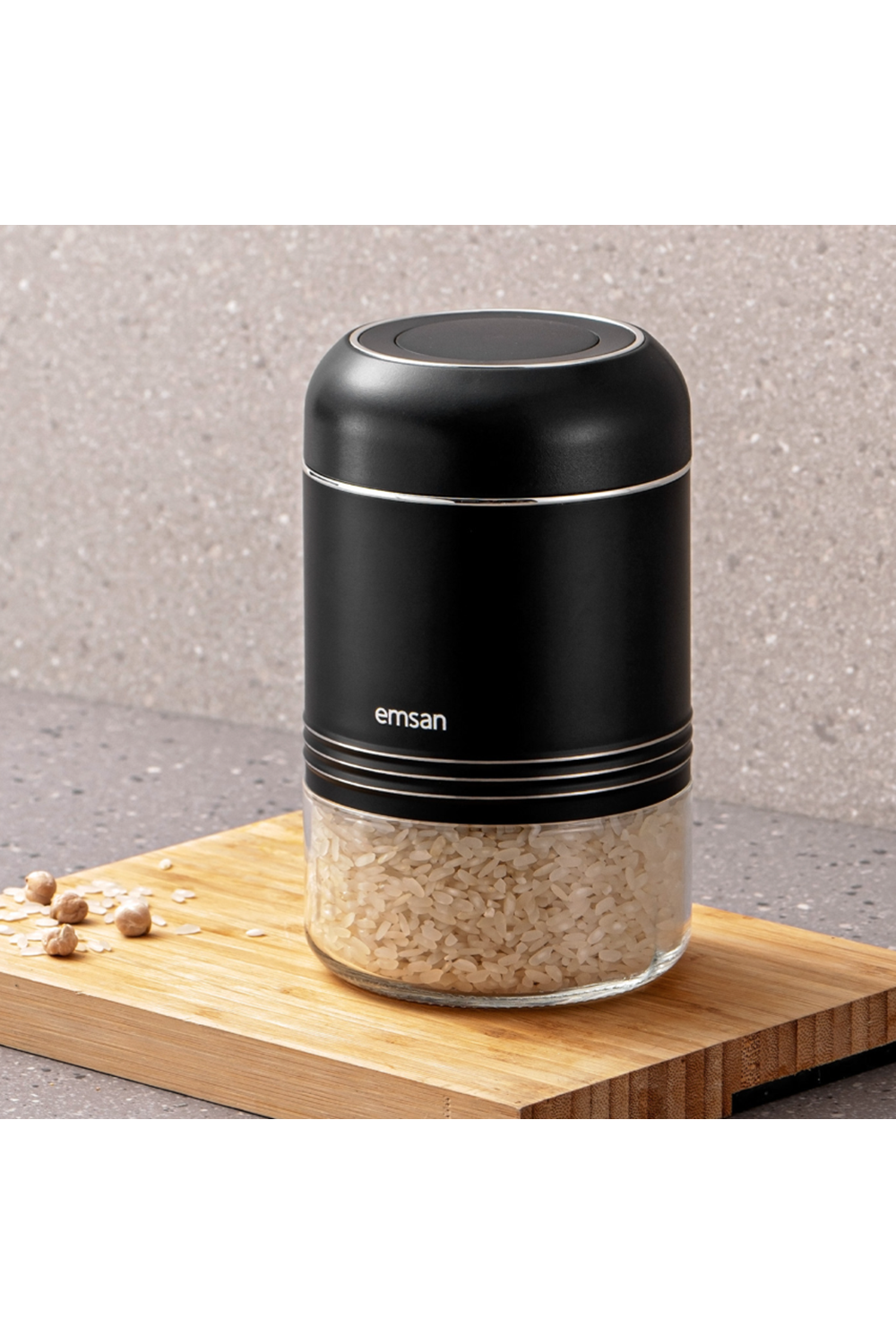 EMSAN MOKO 650 ML SAKLAMA KAVANOZU SİYAH