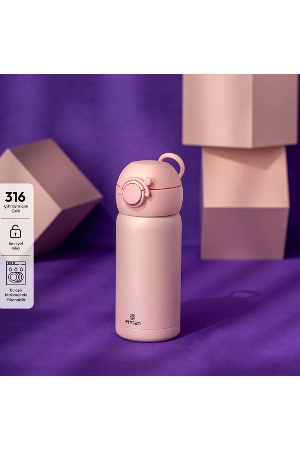 EMSAN TERRY TERMOS 350 ML PEMBE