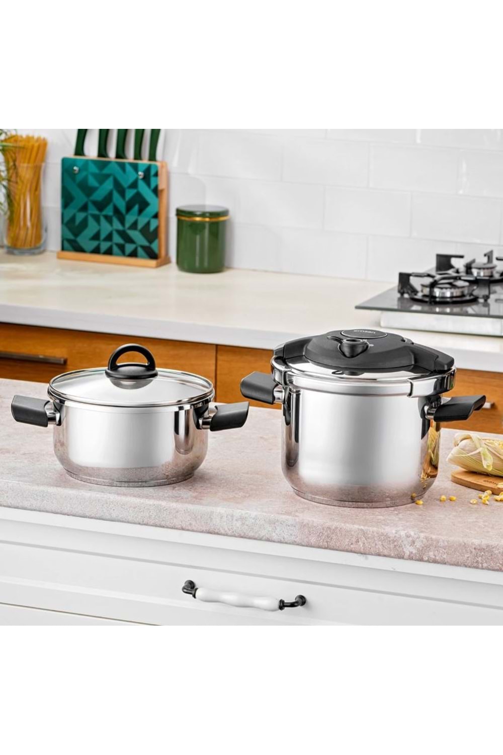 EMSAN ARYA 4+6 LT DÜDÜKLÜ TENCERE, ÇELİK