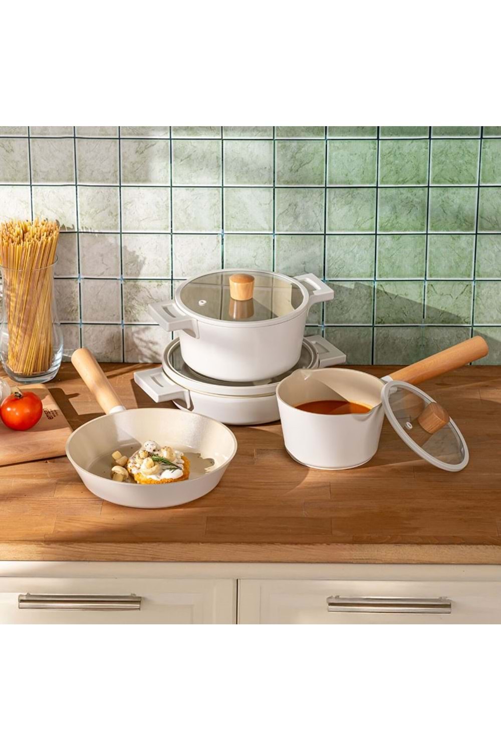 EMSAN CRYSTAL ELEGANT TENCERE SETİ 7 PRÇ