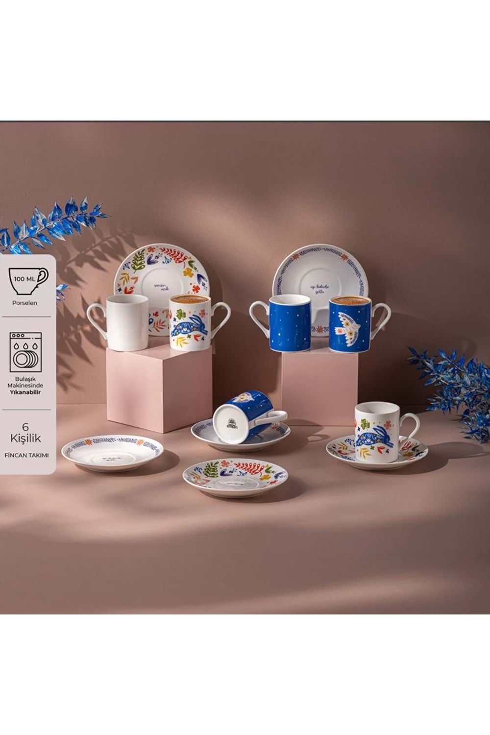 EMSAN LUCKY 6'LI KAHVE FİNCAN TAKIMI
