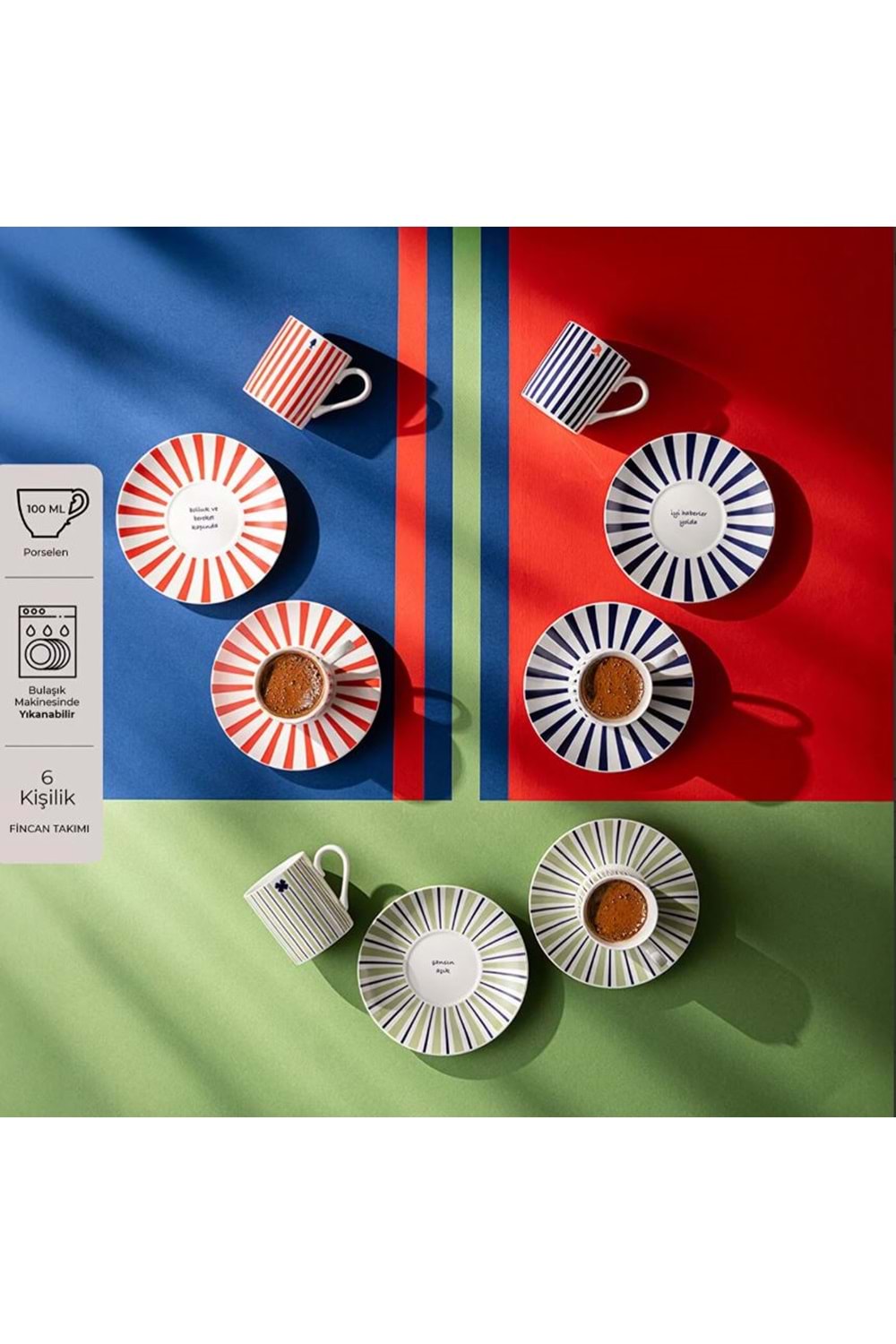 EMSAN DESTINY 6'LI KAHVE FİNCAN TAKIMI
