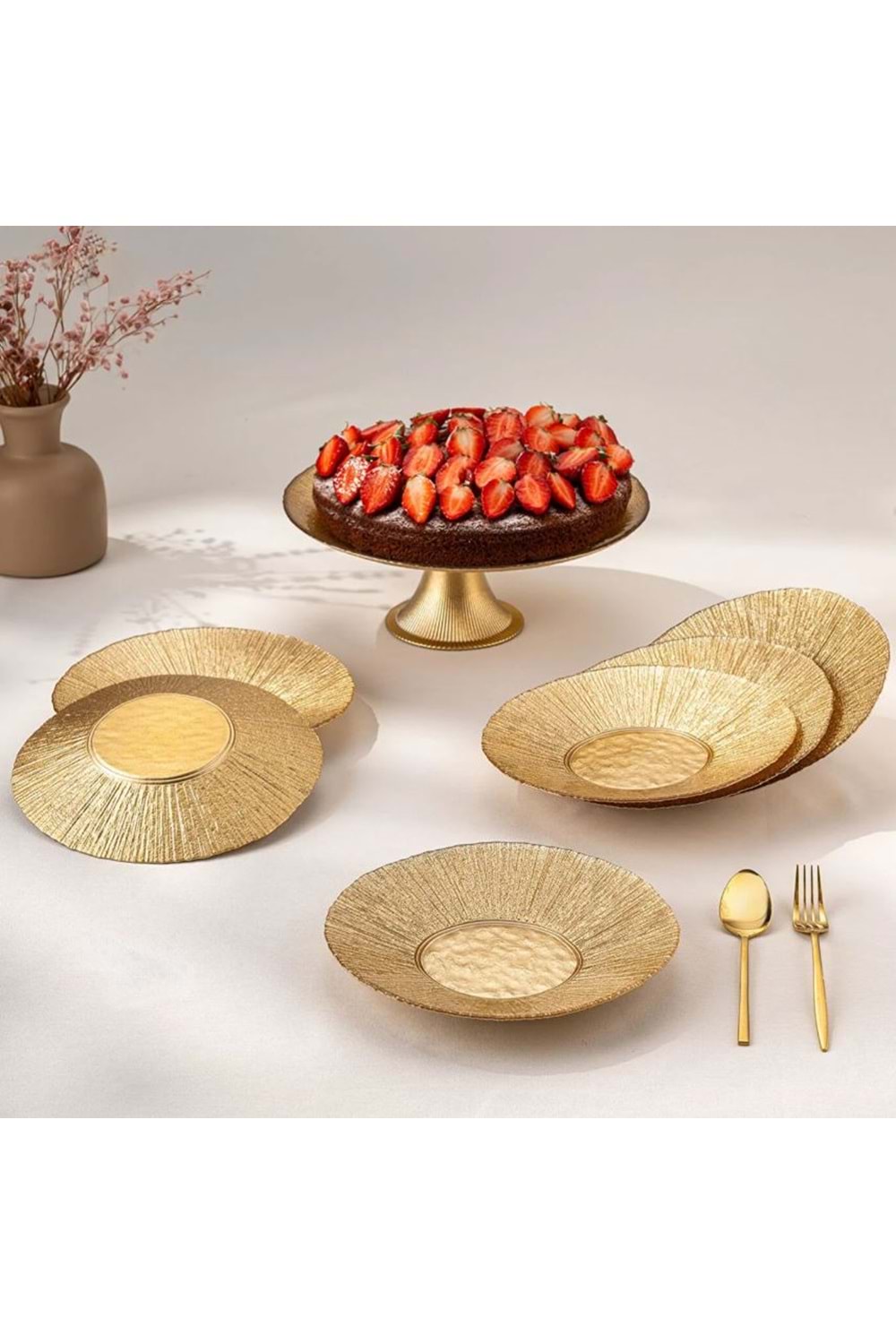 EMSAN GOLDEN 7 PARÇA CAM PASTA/TATLI SETİ