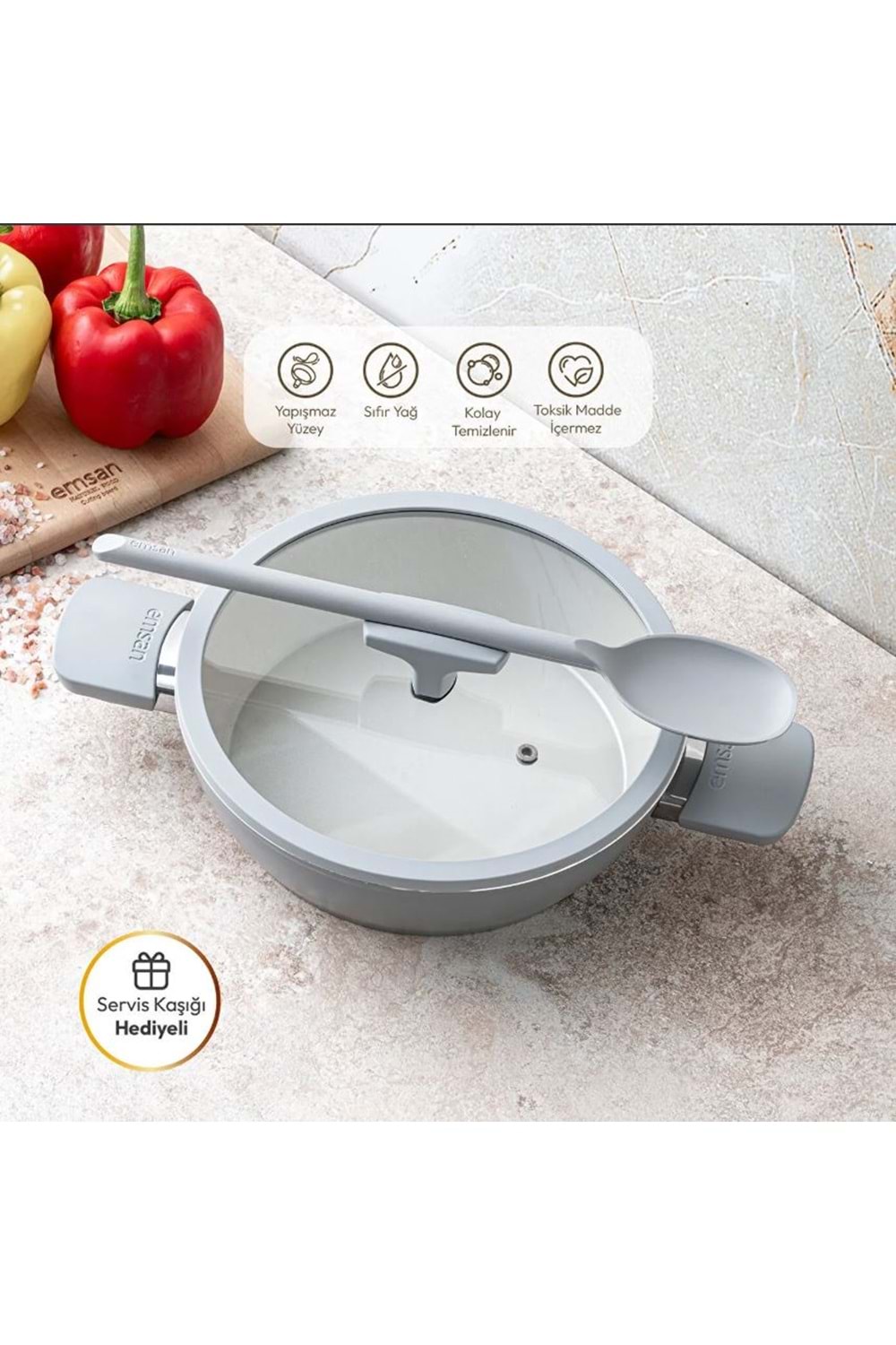 EMSAN SWISS RS 26 CM KARNIYARIK TEN, GRİ