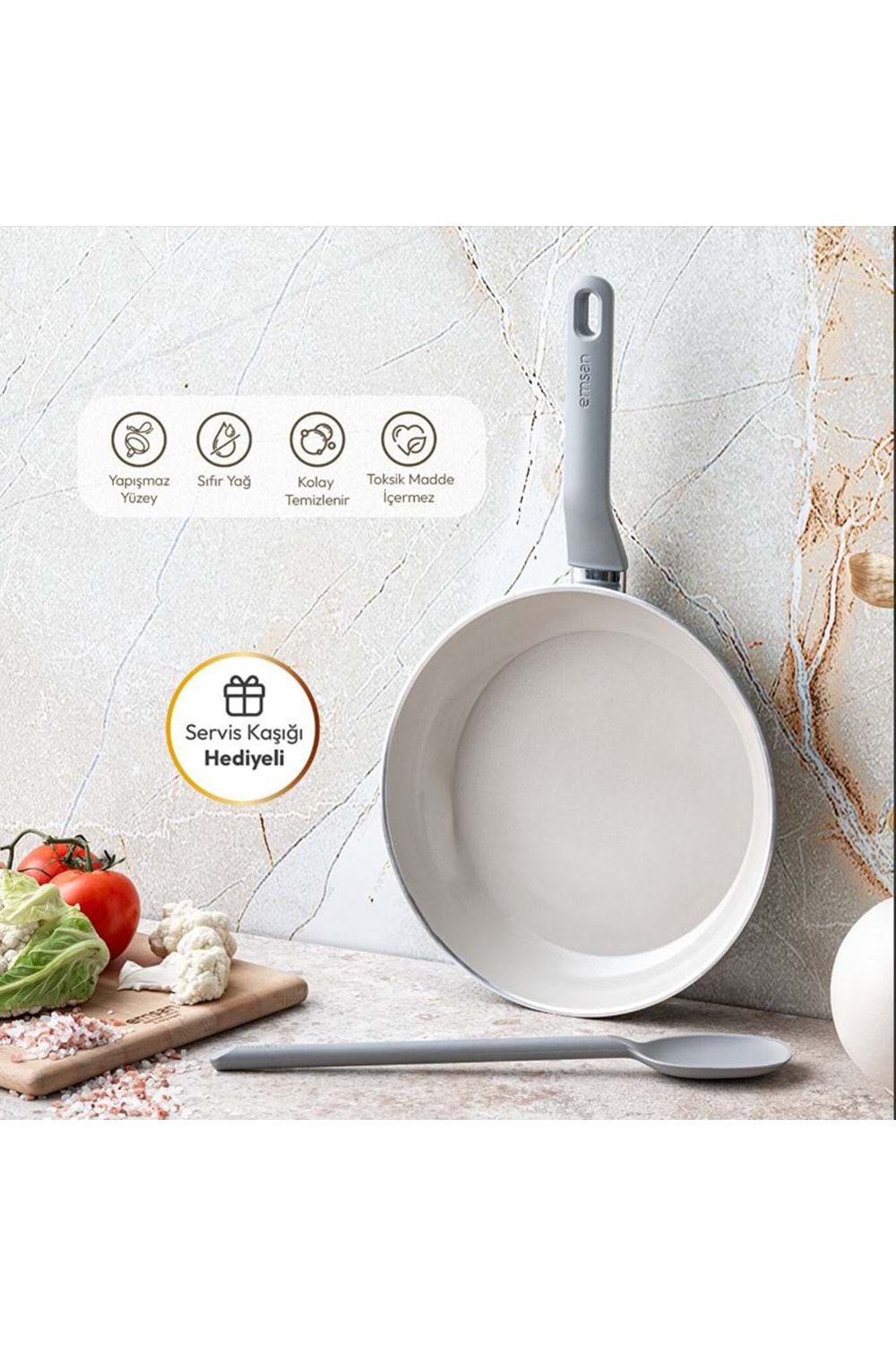 EMSAN SWISS RS 30 CM TAVA GRİ, GRİ