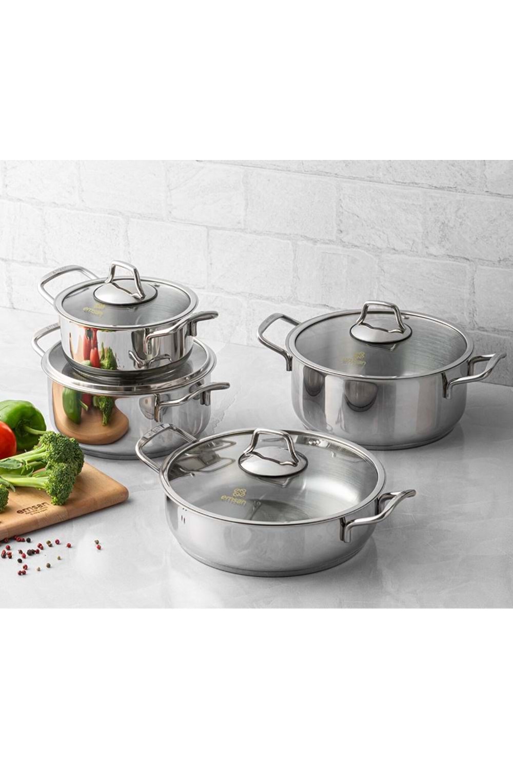 EMSAN DEMRE 8 PARÇA TENCERE SETİ